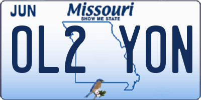 MO license plate OL2Y0N