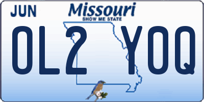 MO license plate OL2Y0Q