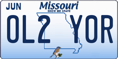 MO license plate OL2Y0R