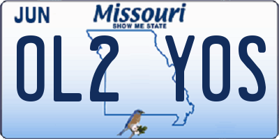 MO license plate OL2Y0S