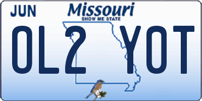 MO license plate OL2Y0T