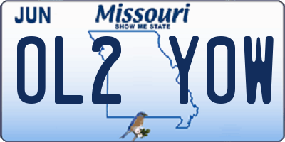 MO license plate OL2Y0W