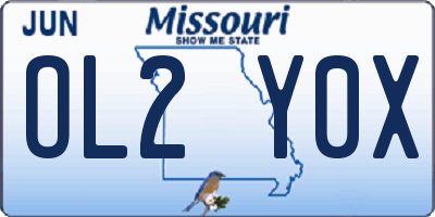 MO license plate OL2Y0X