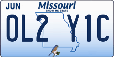 MO license plate OL2Y1C