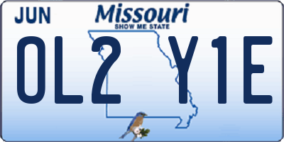 MO license plate OL2Y1E