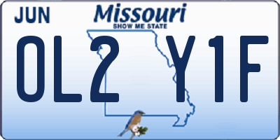 MO license plate OL2Y1F