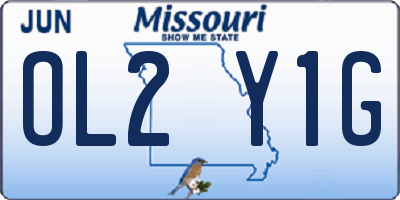 MO license plate OL2Y1G