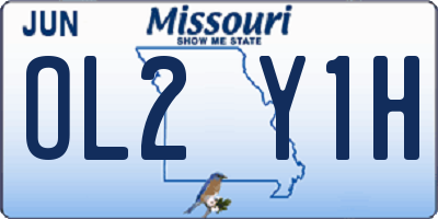 MO license plate OL2Y1H