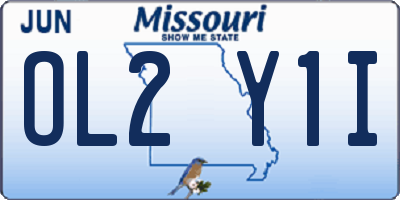 MO license plate OL2Y1I