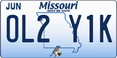 MO license plate OL2Y1K