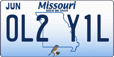 MO license plate OL2Y1L