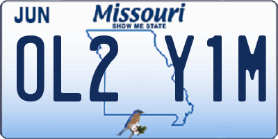 MO license plate OL2Y1M