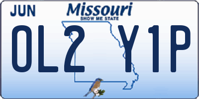 MO license plate OL2Y1P