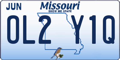 MO license plate OL2Y1Q