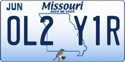 MO license plate OL2Y1R