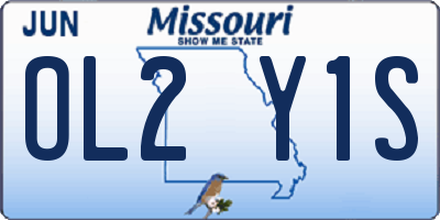MO license plate OL2Y1S