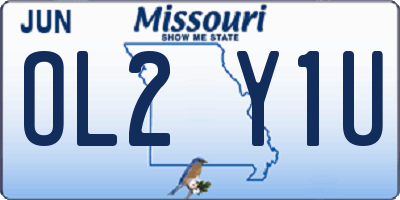 MO license plate OL2Y1U