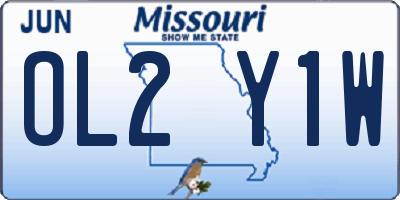 MO license plate OL2Y1W