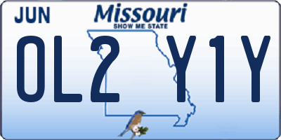 MO license plate OL2Y1Y