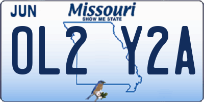 MO license plate OL2Y2A