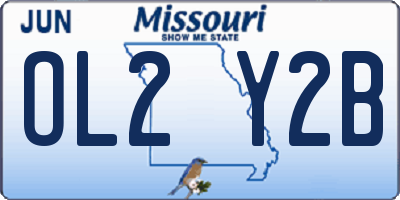 MO license plate OL2Y2B