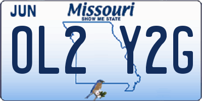 MO license plate OL2Y2G