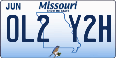 MO license plate OL2Y2H