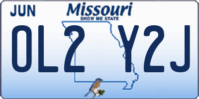MO license plate OL2Y2J