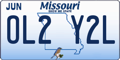 MO license plate OL2Y2L