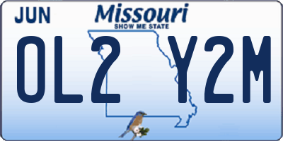 MO license plate OL2Y2M