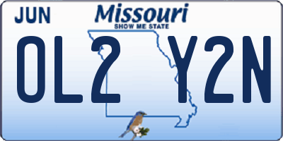 MO license plate OL2Y2N