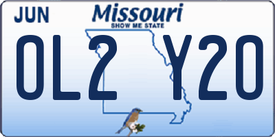 MO license plate OL2Y2O
