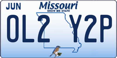 MO license plate OL2Y2P