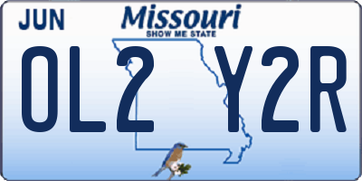MO license plate OL2Y2R