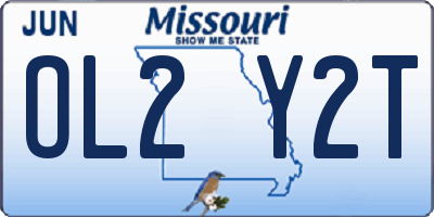 MO license plate OL2Y2T