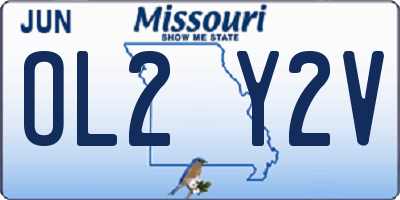 MO license plate OL2Y2V