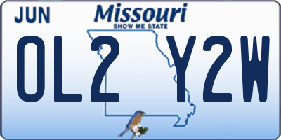 MO license plate OL2Y2W