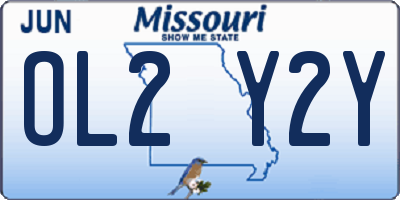 MO license plate OL2Y2Y