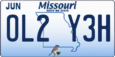 MO license plate OL2Y3H