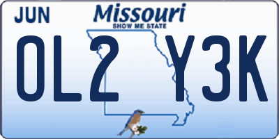 MO license plate OL2Y3K