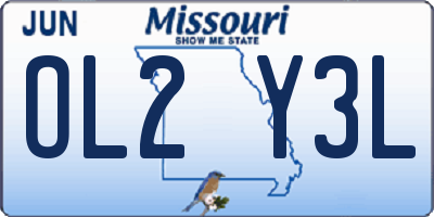 MO license plate OL2Y3L