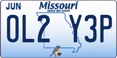 MO license plate OL2Y3P