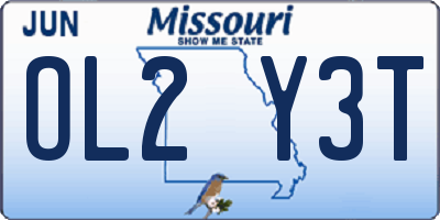 MO license plate OL2Y3T