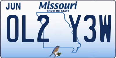 MO license plate OL2Y3W