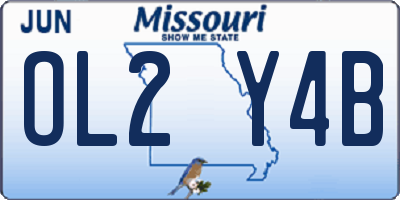 MO license plate OL2Y4B