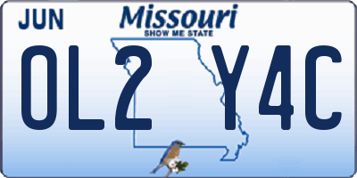 MO license plate OL2Y4C