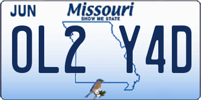 MO license plate OL2Y4D