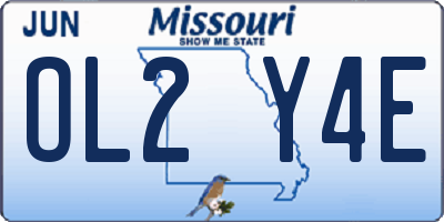 MO license plate OL2Y4E
