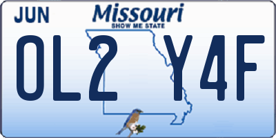 MO license plate OL2Y4F
