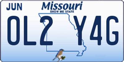 MO license plate OL2Y4G